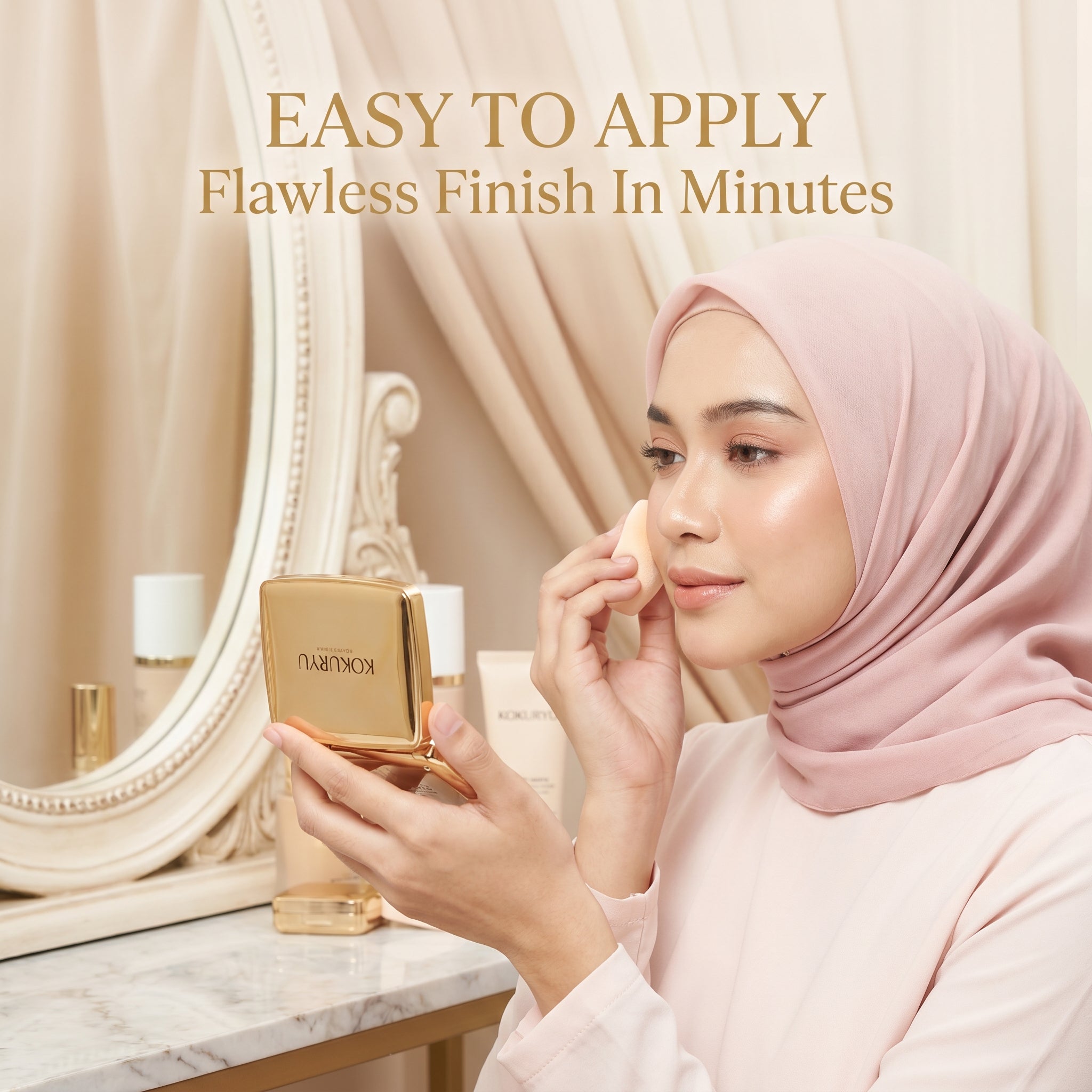 ORIGINAL Kokuryu Bedak Arab 50g + Span Halal - BELI YANG ORI foundation, moisturizer, UV protection